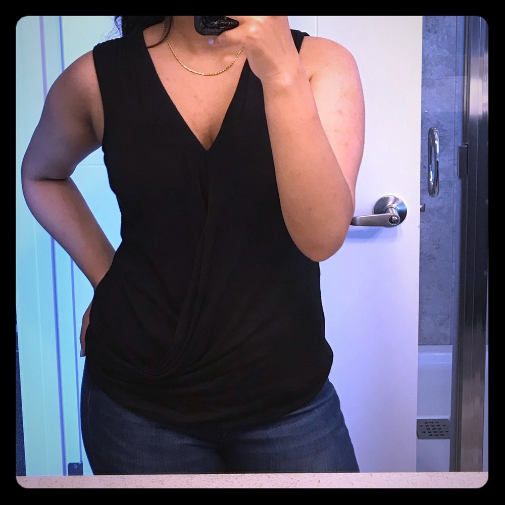Sleeveless black shirt